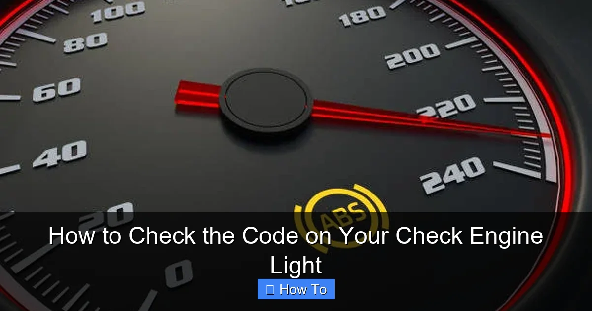How to Check the Code on Your Check Engine Light
