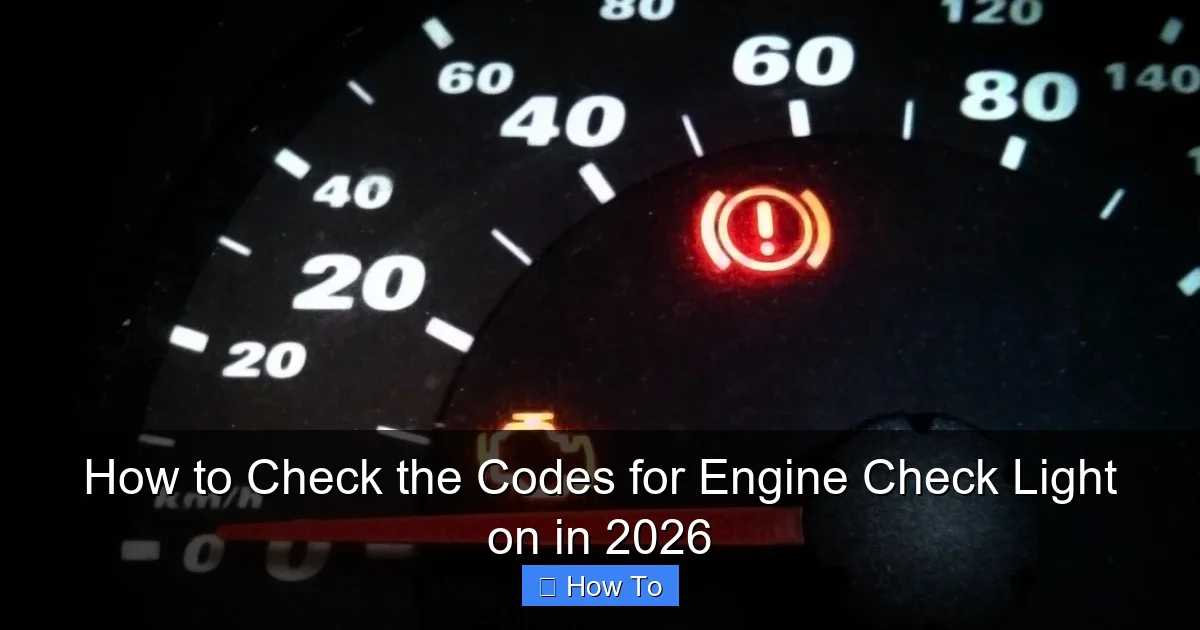 How to Check the Codes for Engine Check Light on in 2026