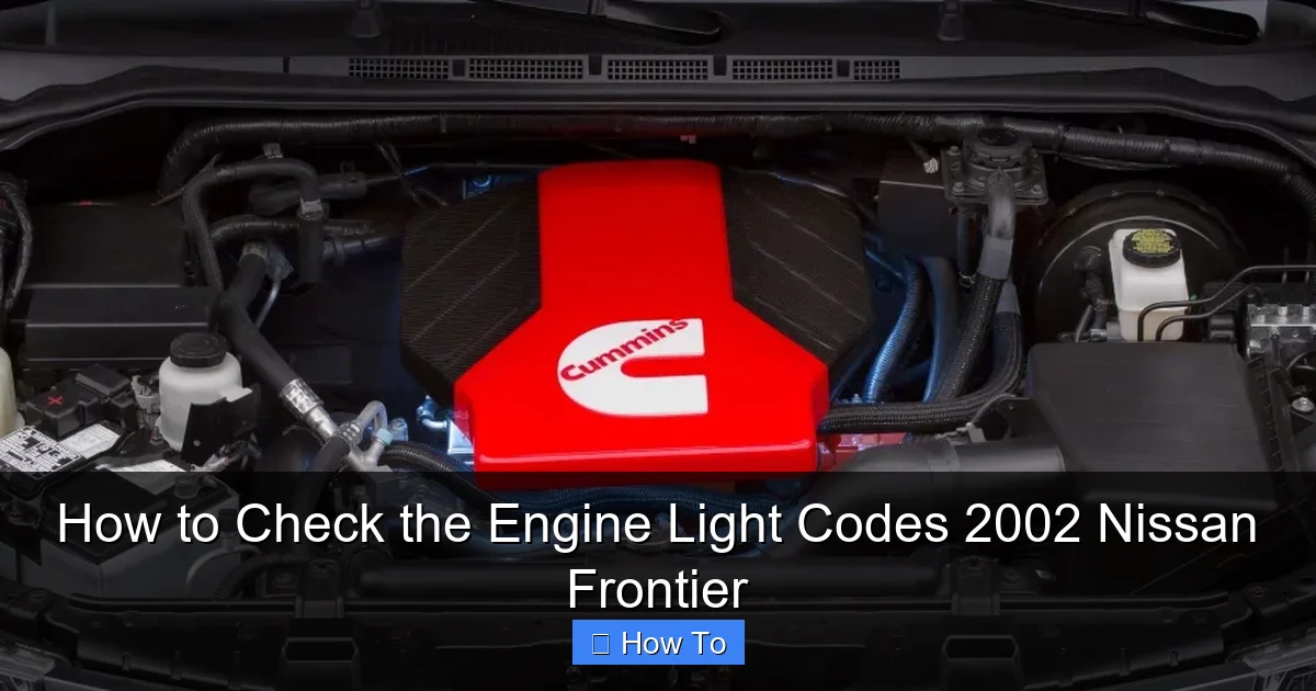 How to Check the Engine Light Codes 2002 Nissan Frontier