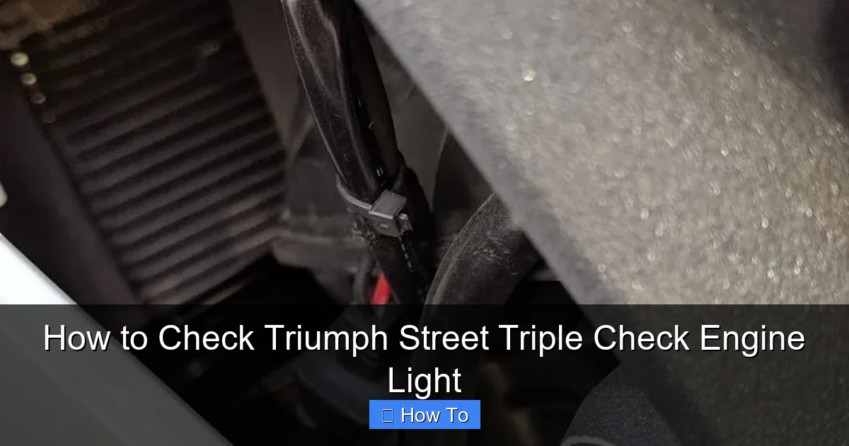 How to Check Triumph Street Triple Check Engine Light
