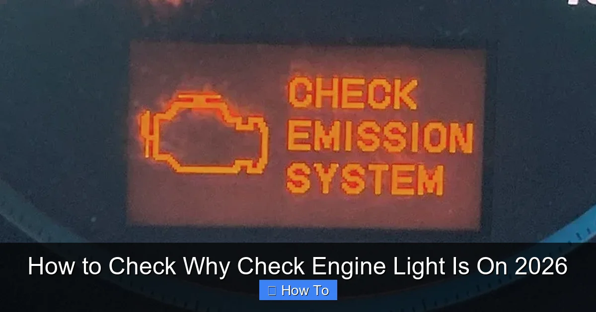 How to Check Why Check Engine Light Is On 2026