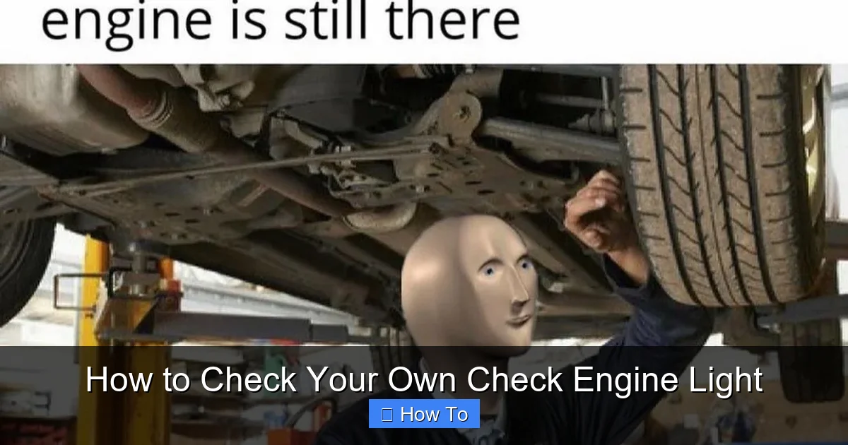 How to Check Your Own Check Engine Light