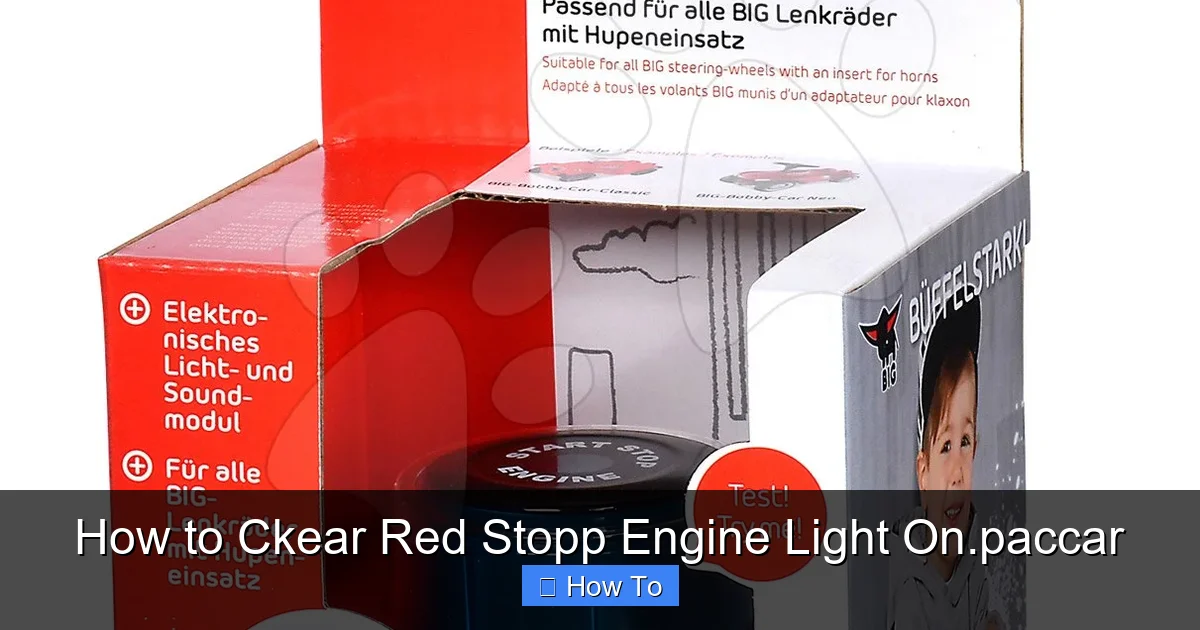 How to Ckear Red Stopp Engine Light On.paccar