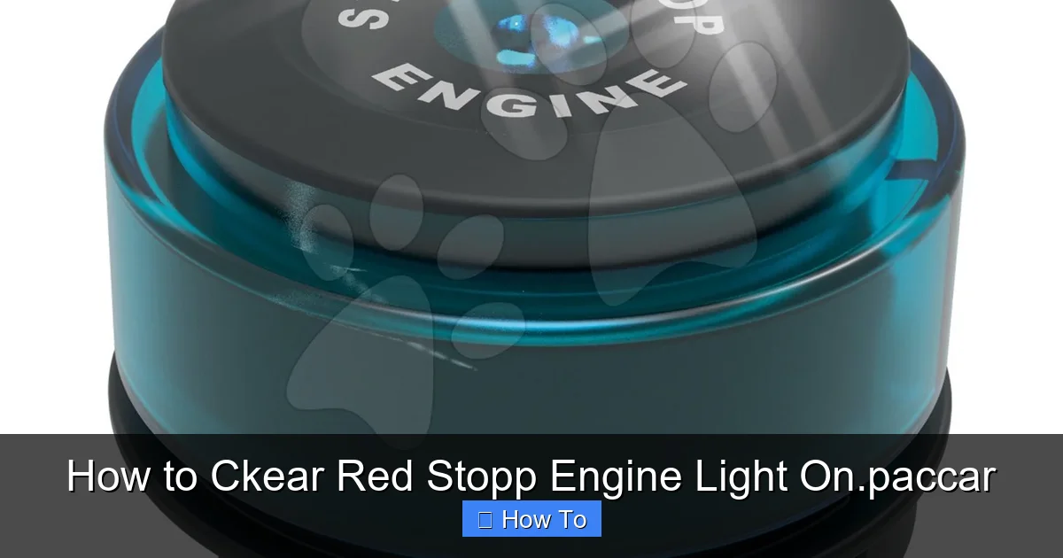 How to Ckear Red Stopp Engine Light On.paccar