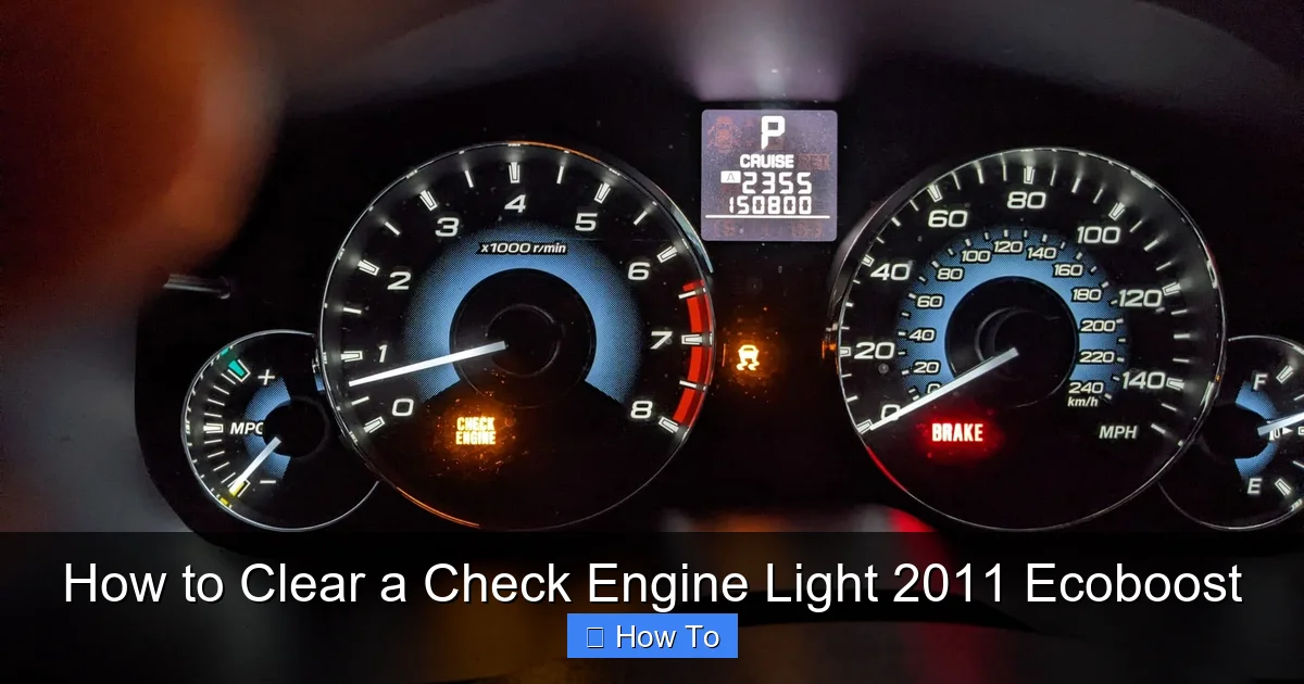 How to Clear a Check Engine Light 2011 Ecoboost