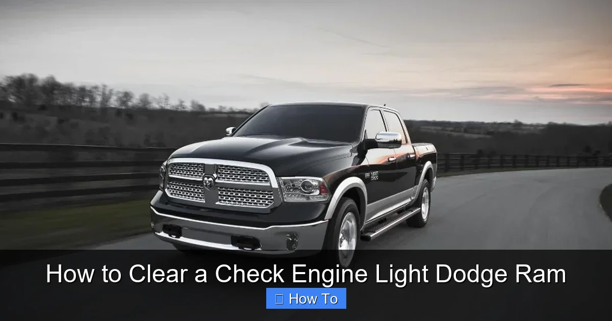How to Clear a Check Engine Light Dodge Ram