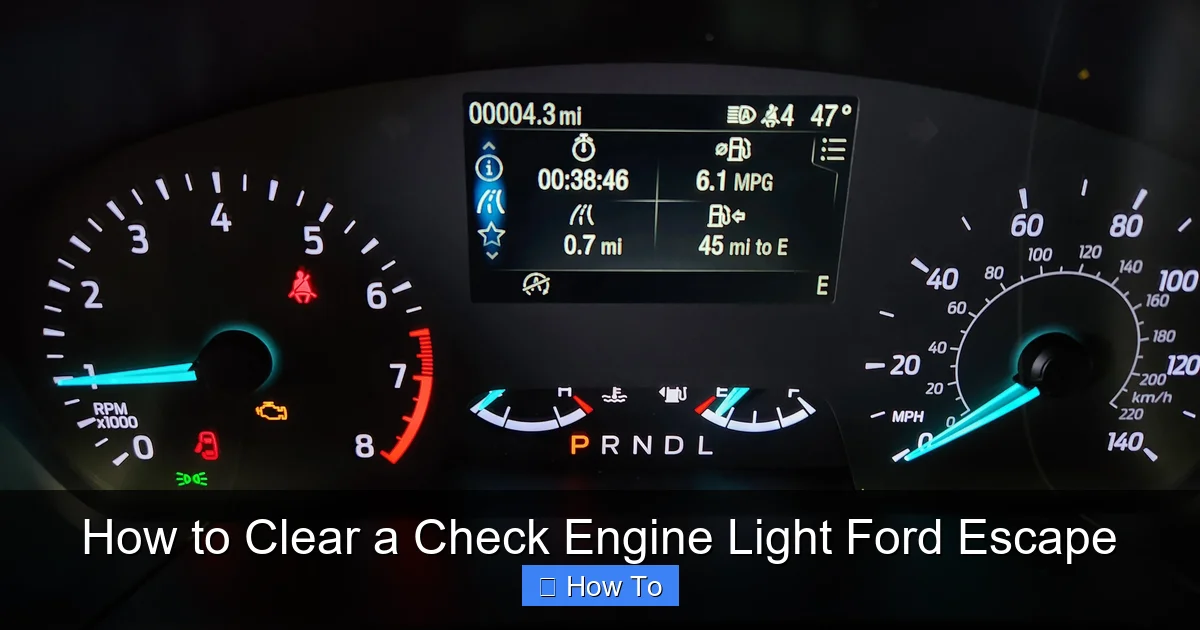 How to Clear a Check Engine Light Ford Escape