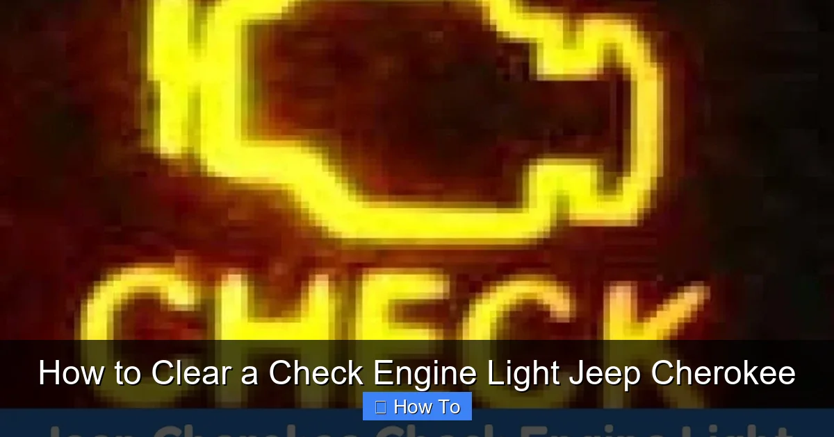 How to Clear a Check Engine Light Jeep Cherokee