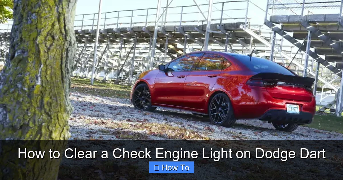 How to Clear a Check Engine Light on Dodge Dart