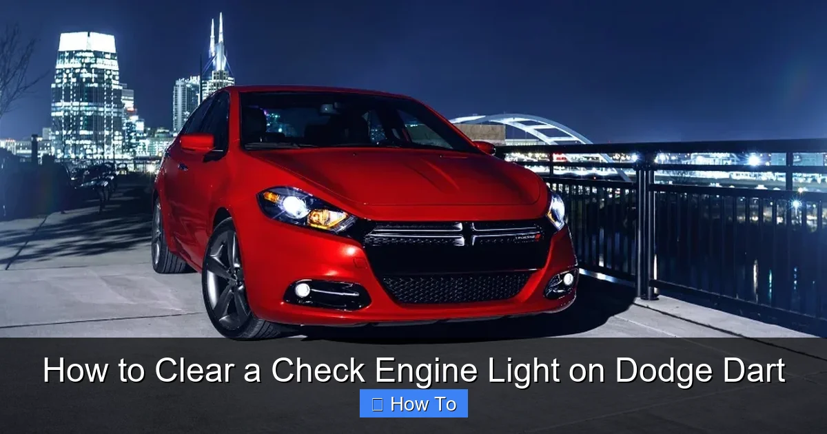 How to Clear a Check Engine Light on Dodge Dart