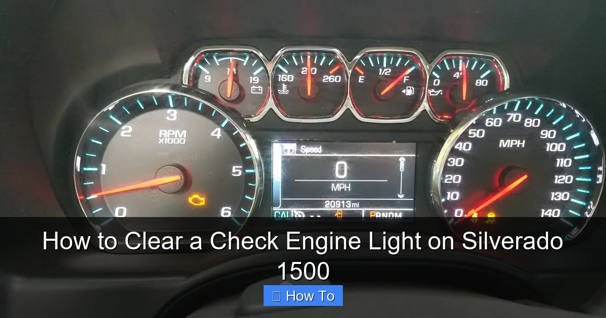 How to Clear a Check Engine Light on Silverado 1500