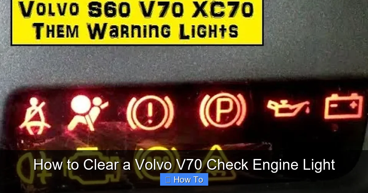 How to Clear a Volvo V70 Check Engine Light