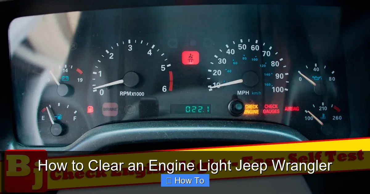 How to Clear an Engine Light Jeep Wrangler