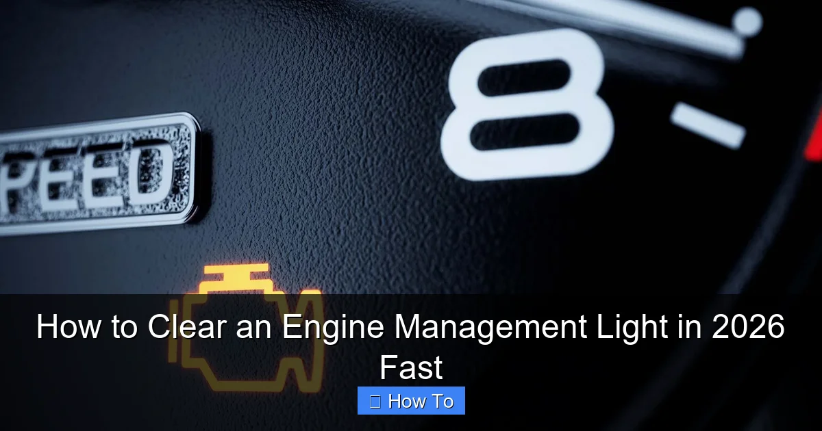 How to Clear an Engine Management Light in 2026 Fast