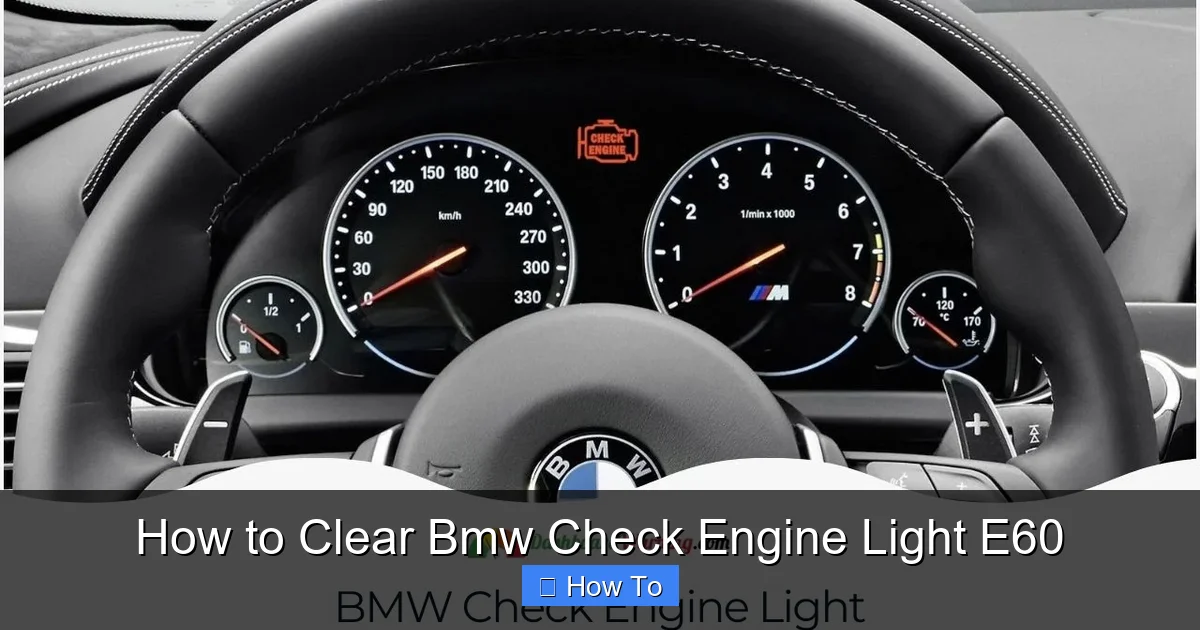 How to Clear Bmw Check Engine Light E60