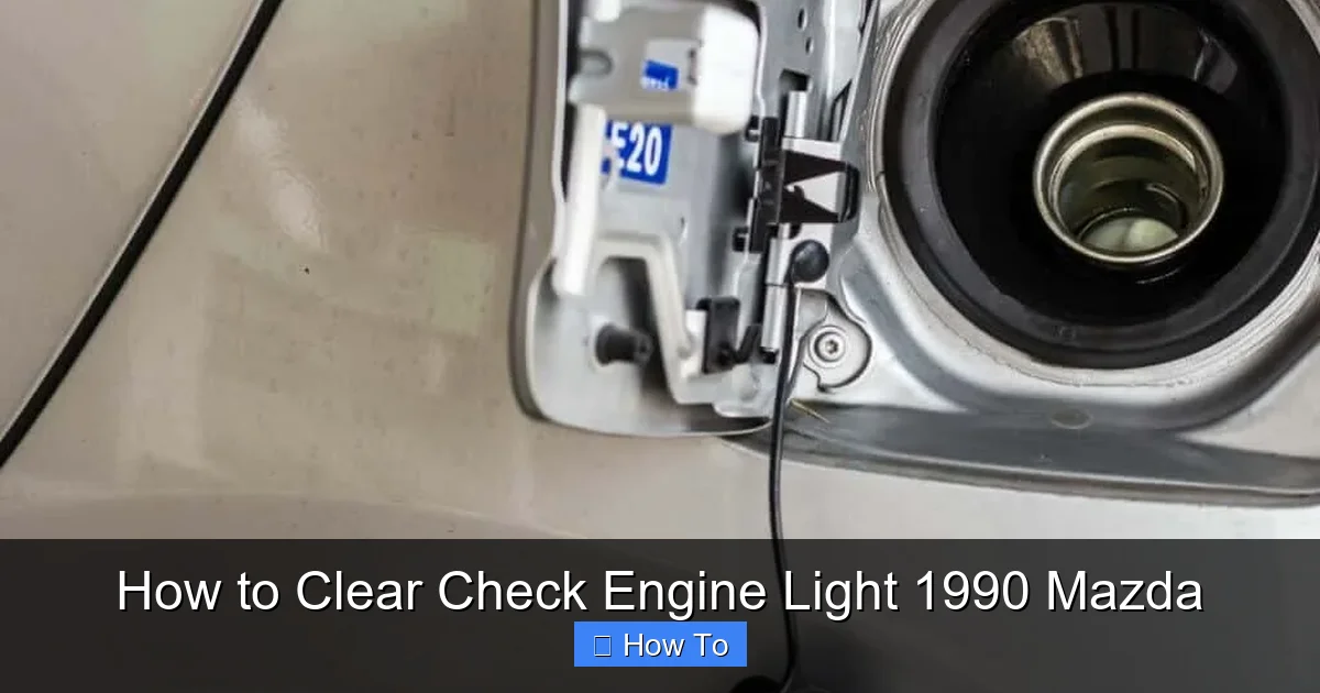 How to Clear Check Engine Light 1990 Mazda