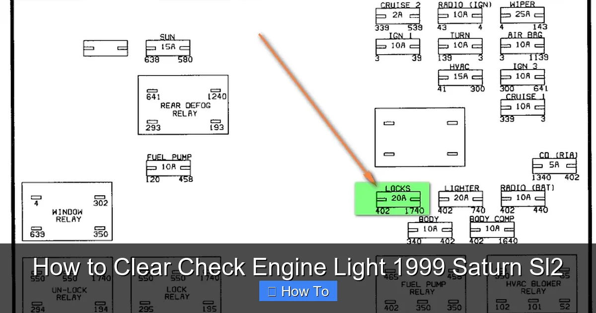 How to Clear Check Engine Light 1999 Saturn Sl2