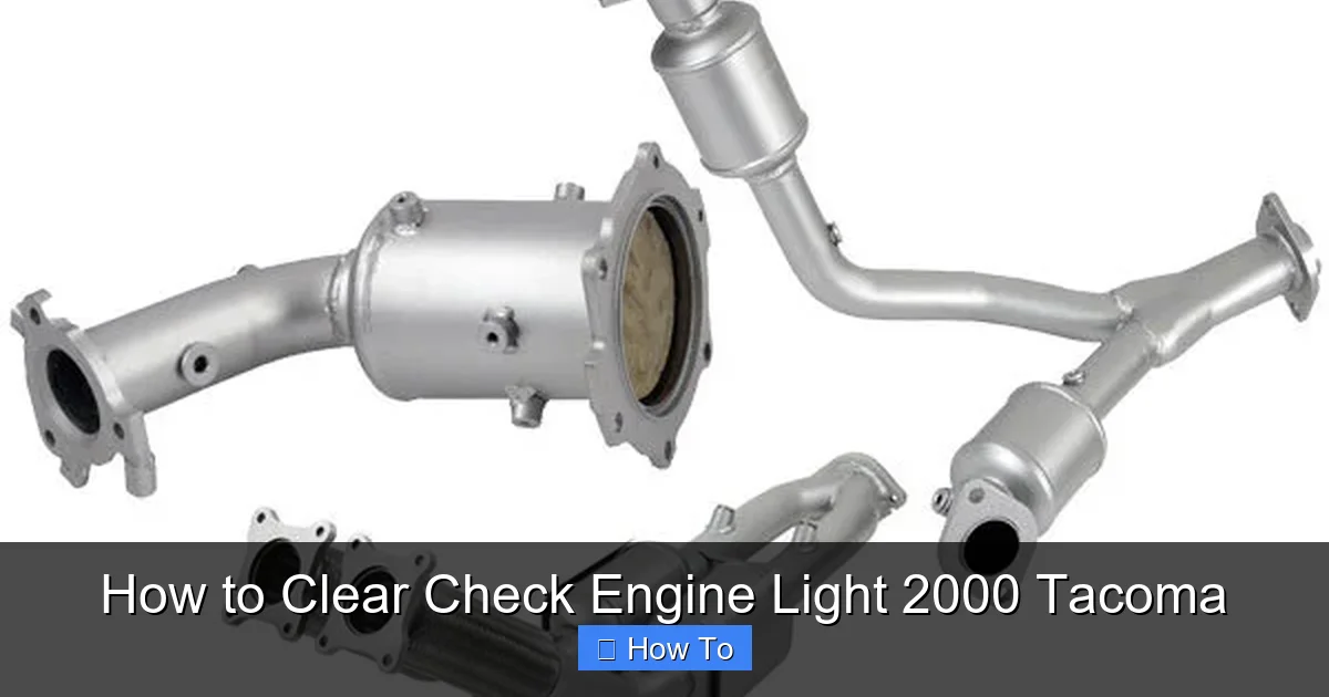 How to Clear Check Engine Light 2000 Tacoma
