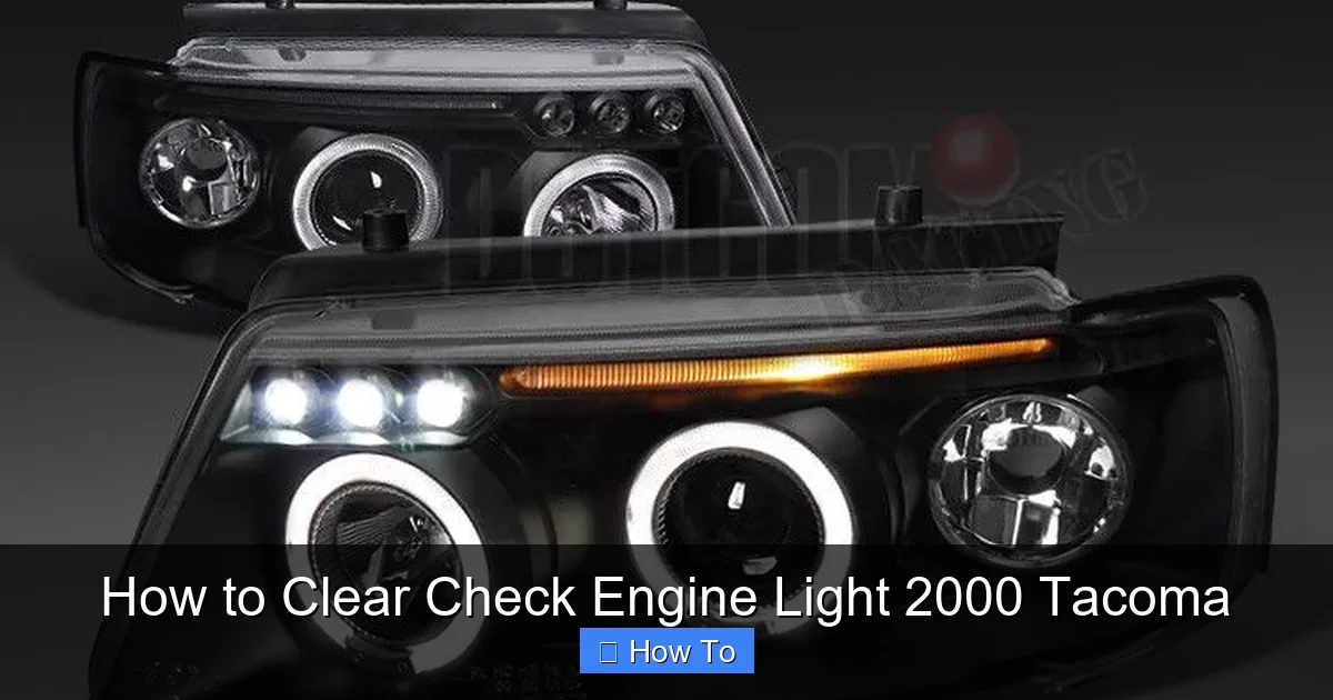 How to Clear Check Engine Light 2000 Tacoma