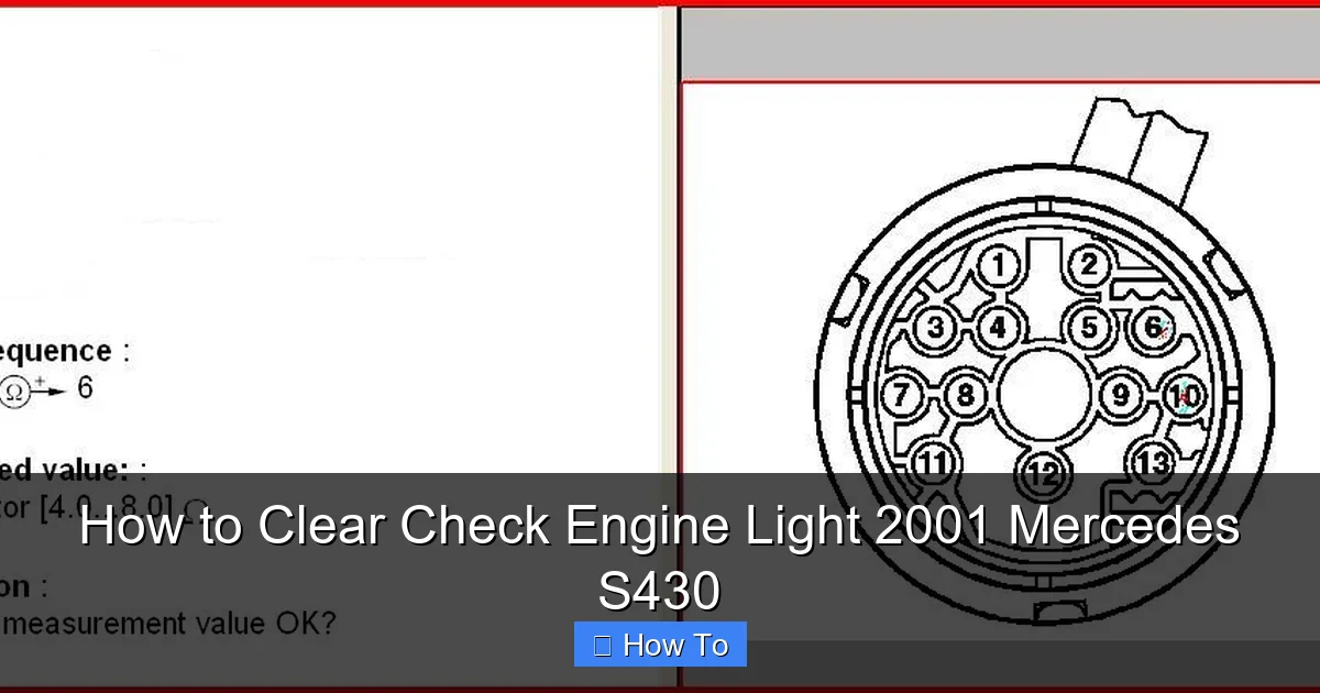 How to Clear Check Engine Light 2001 Mercedes S430