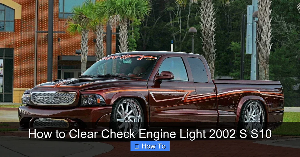 How to Clear Check Engine Light 2002 S S10