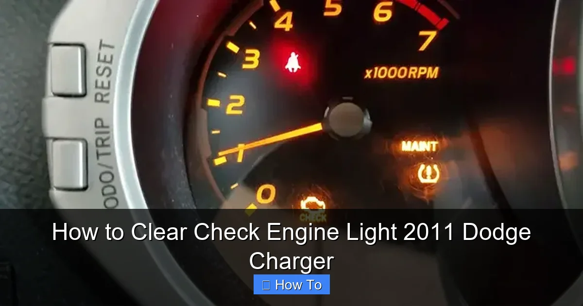 How to Clear Check Engine Light 2011 Dodge Charger