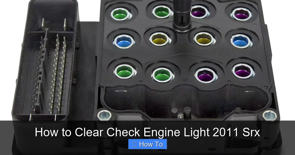 How to Clear Check Engine Light 2011 Srx