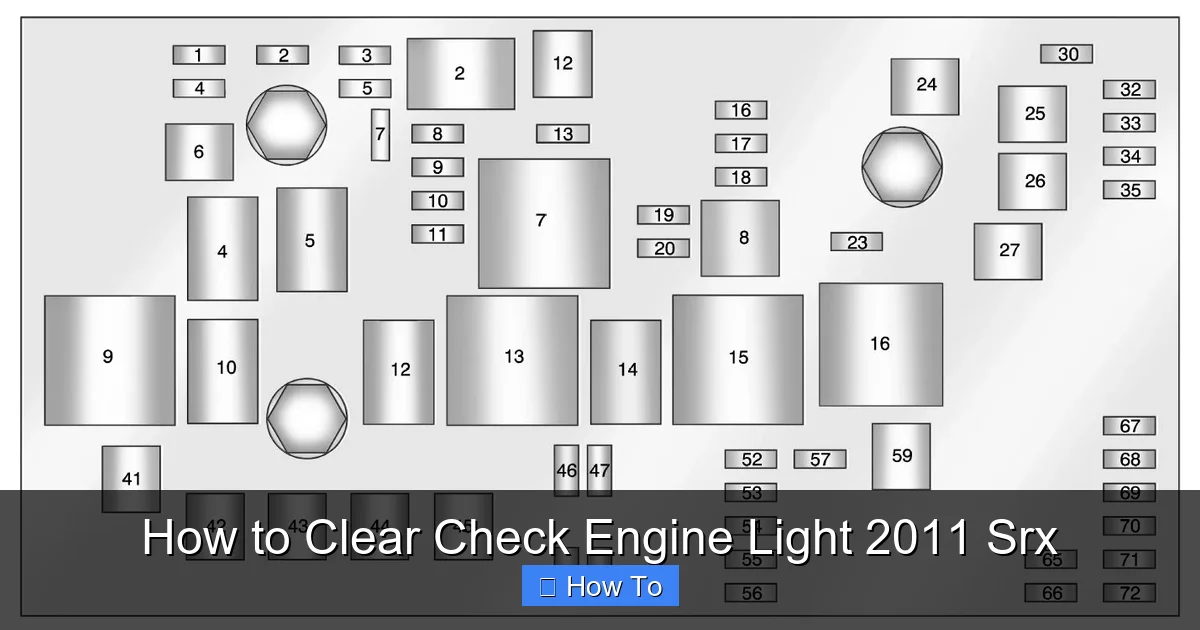 How to Clear Check Engine Light 2011 Srx