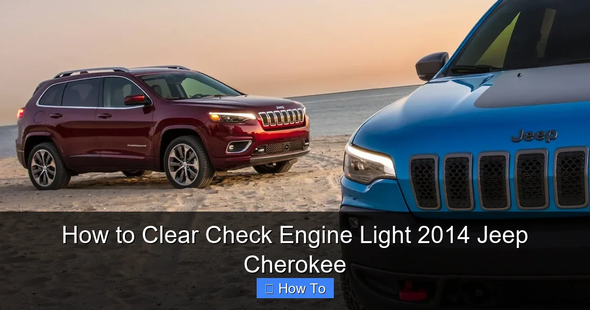 How to Clear Check Engine Light 2014 Jeep Cherokee