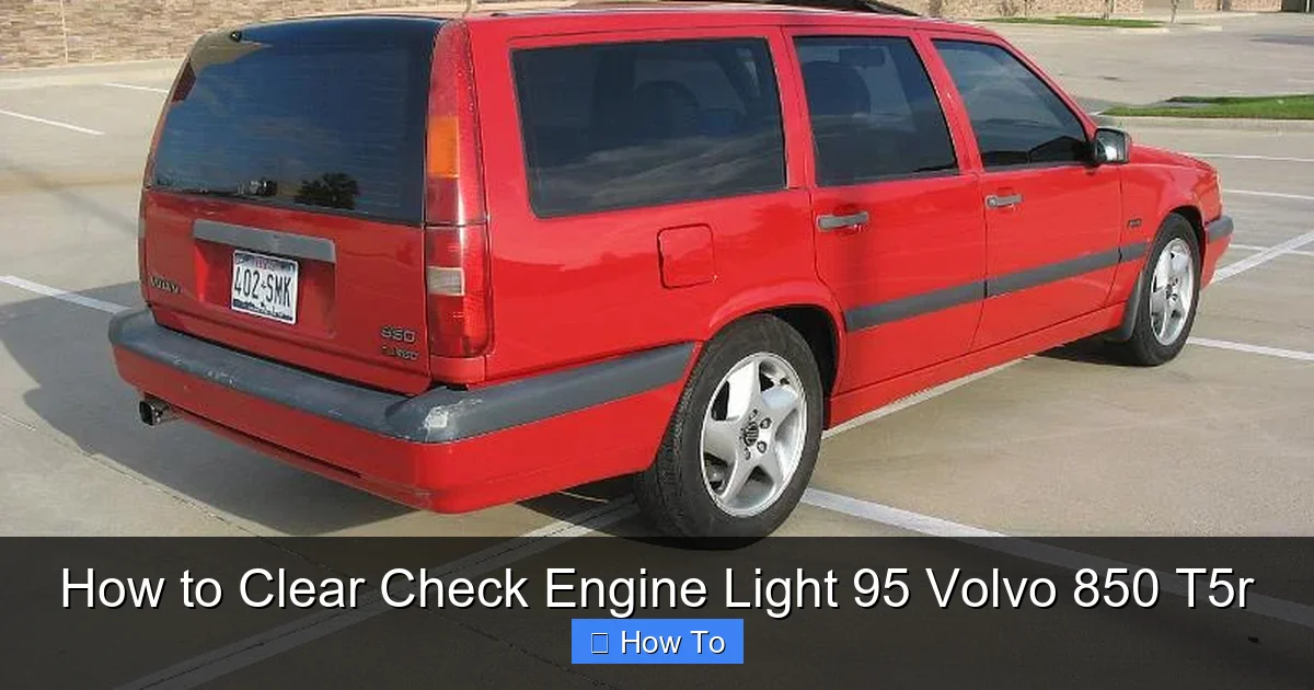 How to Clear Check Engine Light 95 Volvo 850 T5r