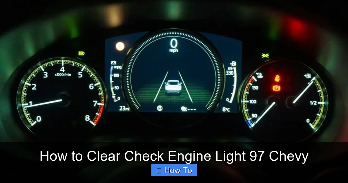 How to Clear Check Engine Light 97 Chevy