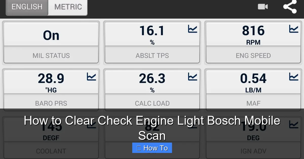 How to Clear Check Engine Light Bosch Mobile Scan