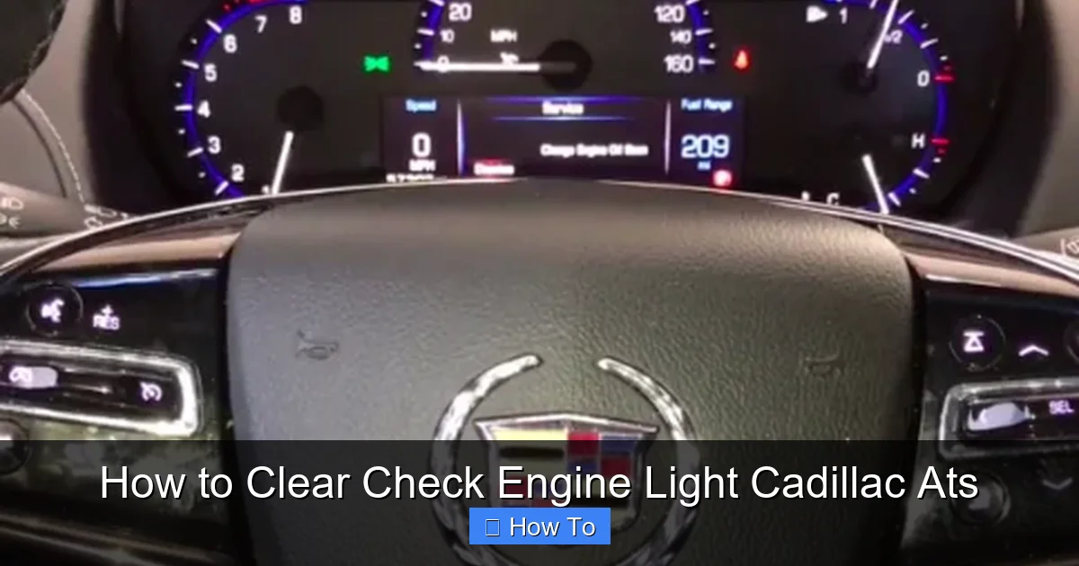 How to Clear Check Engine Light Cadillac Ats