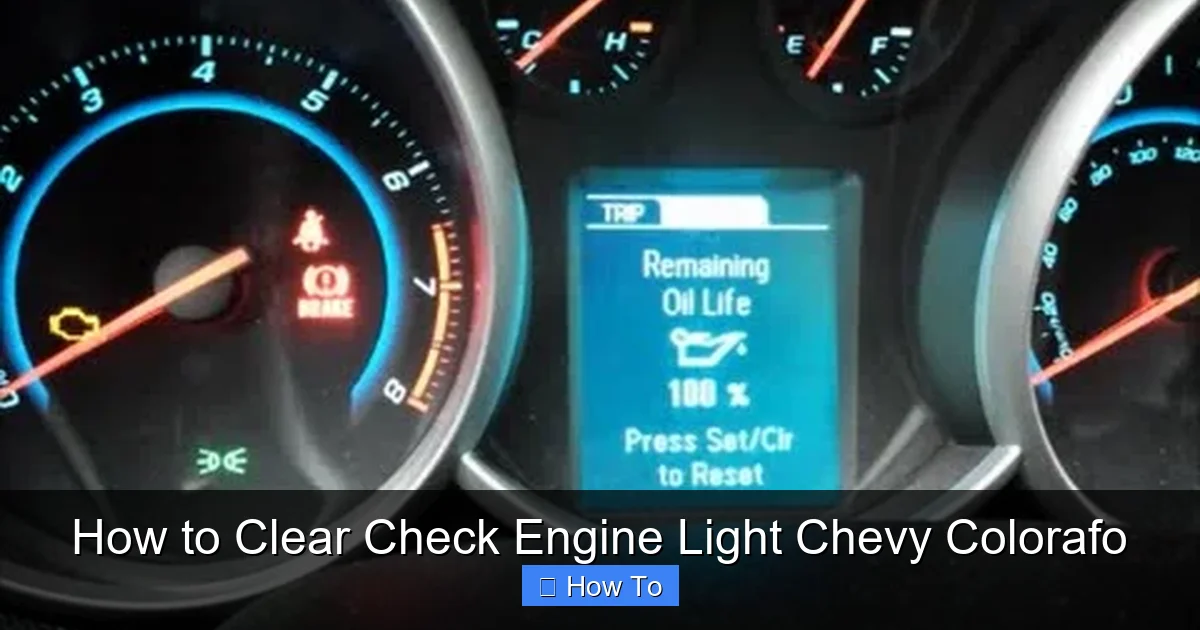 How to Clear Check Engine Light Chevy Colorafo