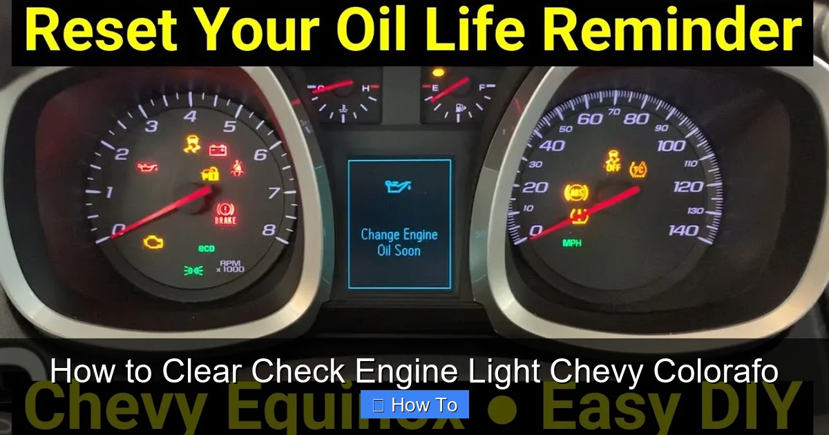 How to Clear Check Engine Light Chevy Colorafo