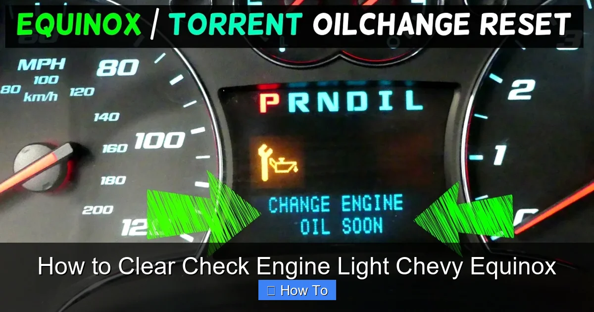 How to Clear Check Engine Light Chevy Equinox