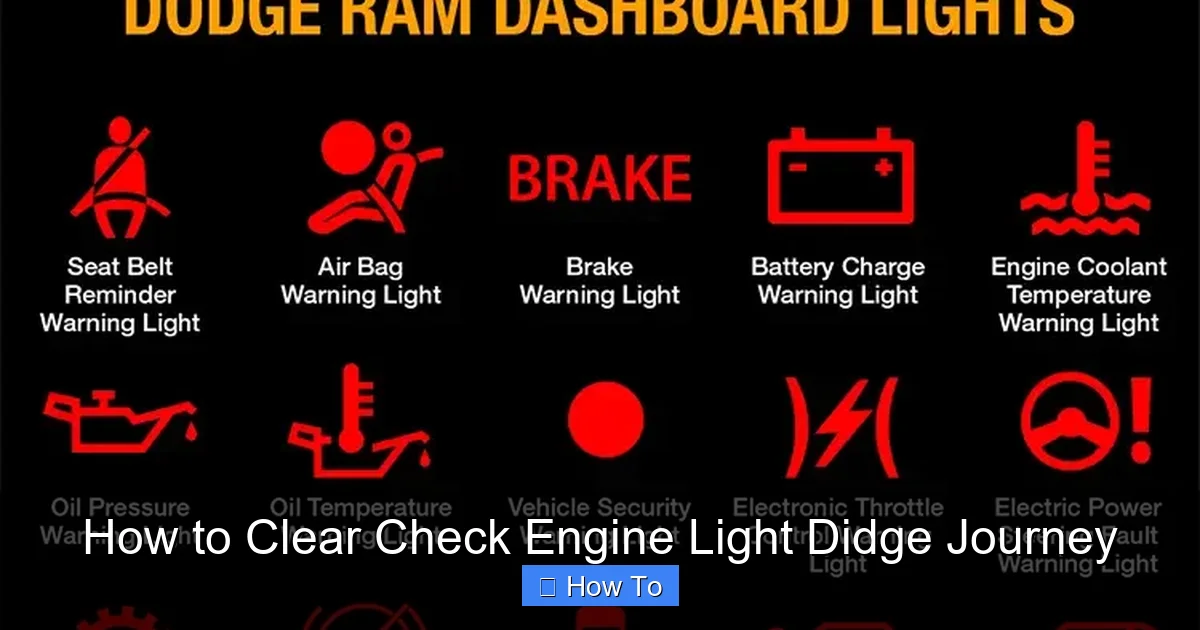 How to Clear Check Engine Light Didge Journey