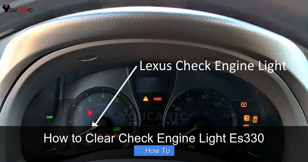 How to Clear Check Engine Light Es330