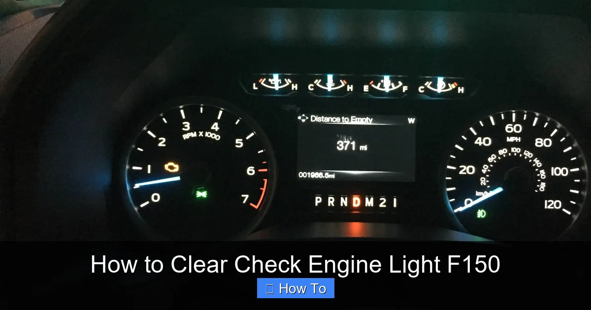 How to Clear Check Engine Light F150