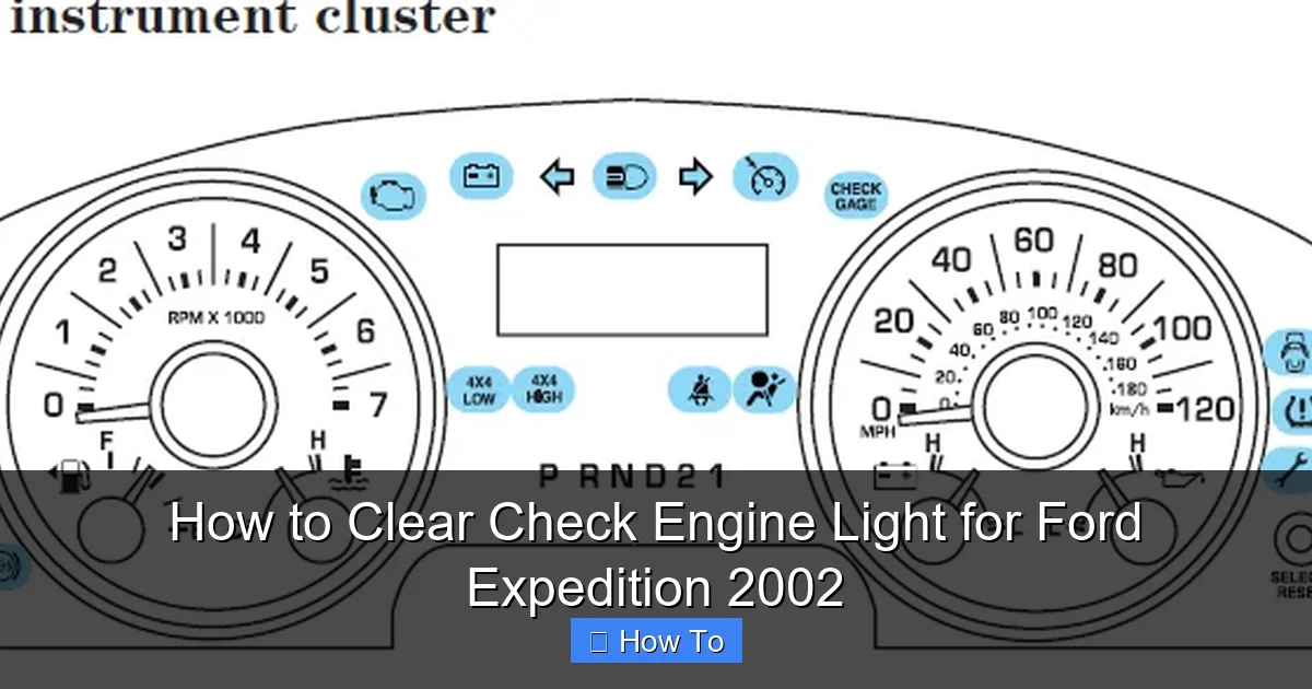 How to Clear Check Engine Light for Ford Expedition 2002