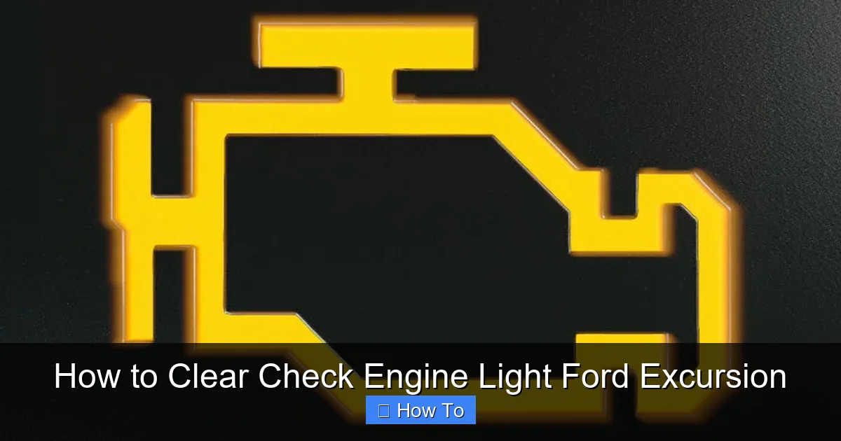 How to Clear Check Engine Light Ford Excursion
