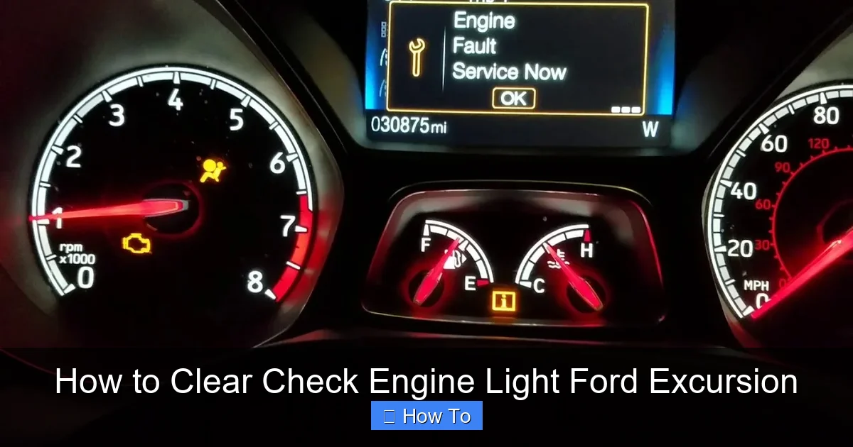 How to Clear Check Engine Light Ford Excursion