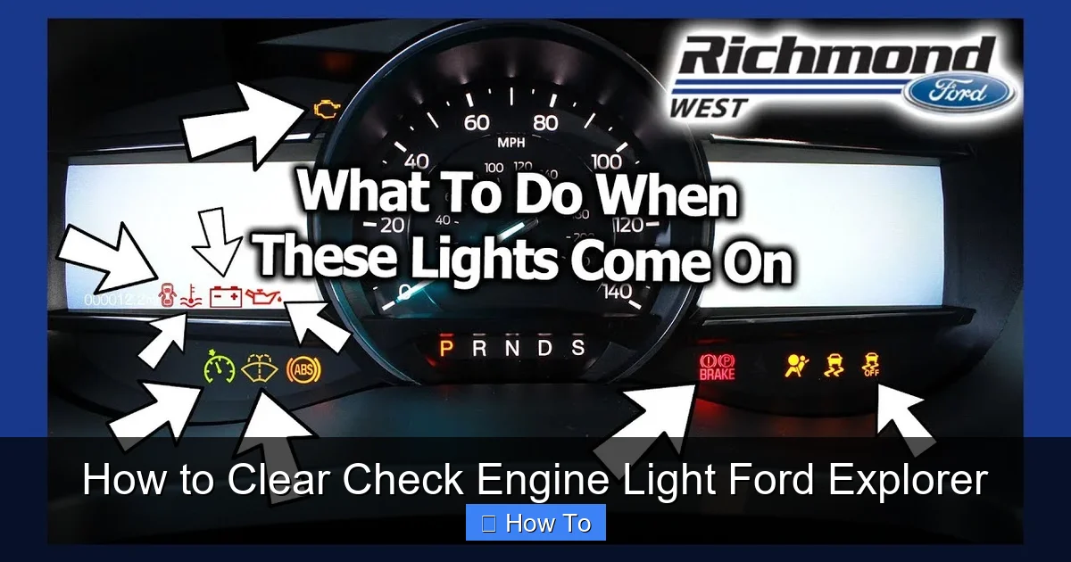 How to Clear Check Engine Light Ford Explorer