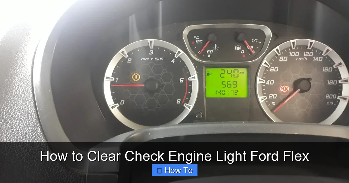 How to Clear Check Engine Light Ford Flex