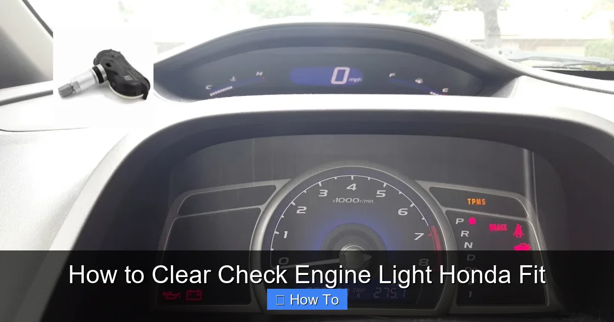 How to Clear Check Engine Light Honda Fit