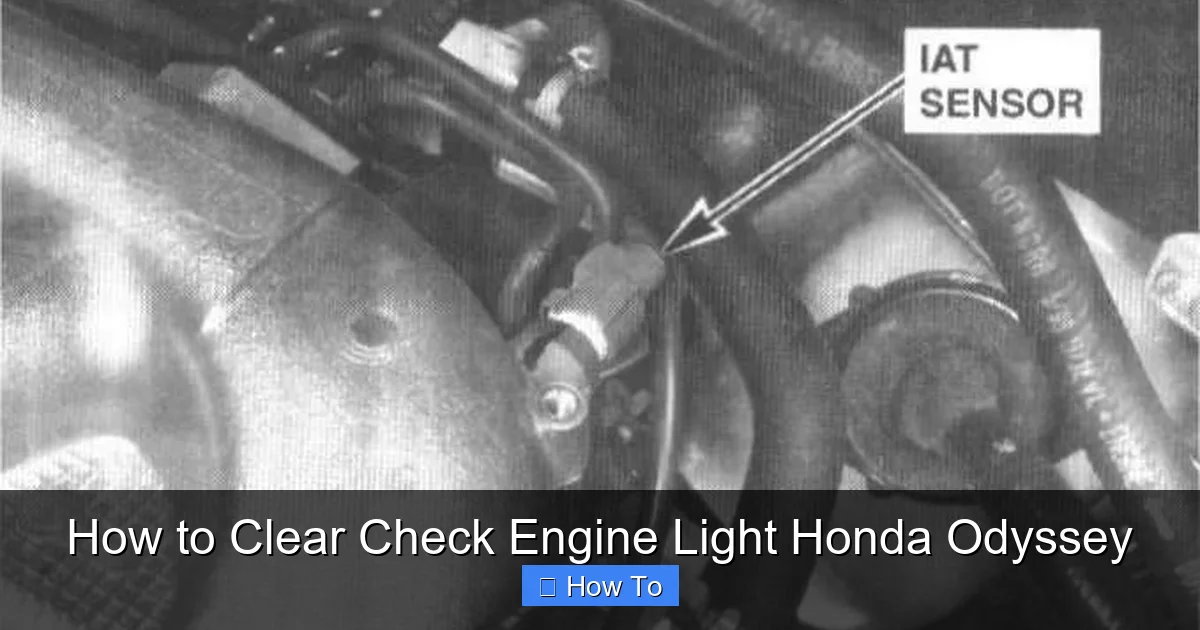 How to Clear Check Engine Light Honda Odyssey