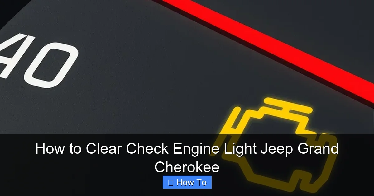 How to Clear Check Engine Light Jeep Grand Cherokee