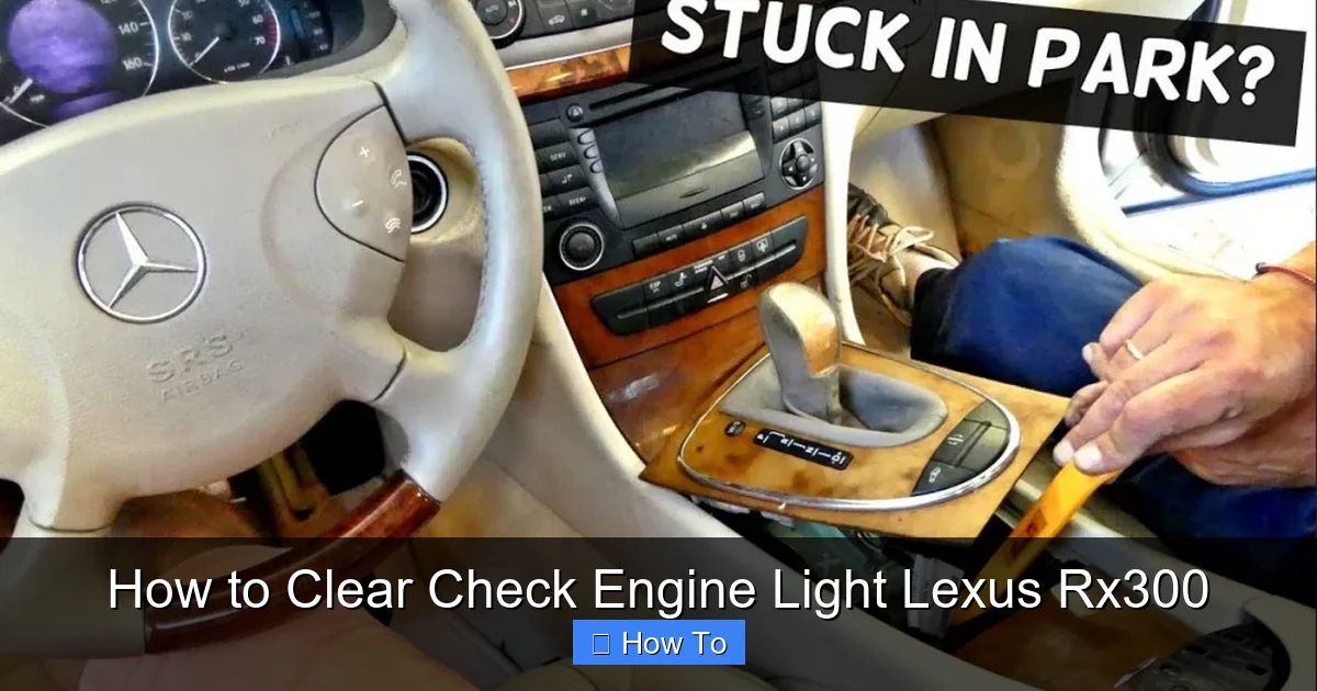 How to Clear Check Engine Light Lexus Rx300