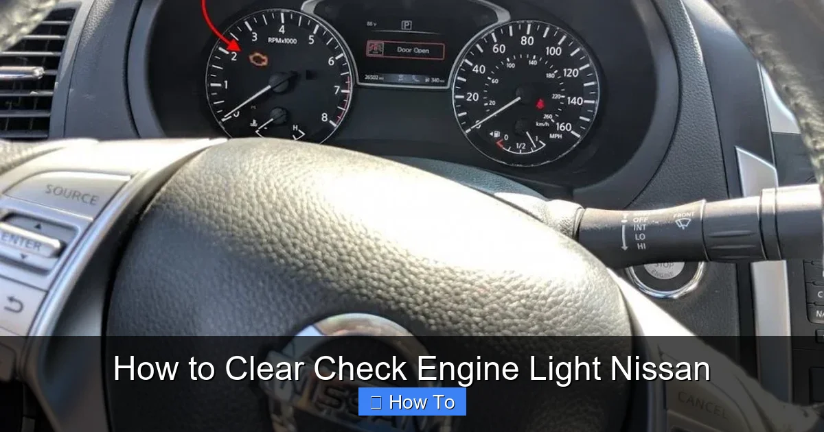 How to Clear Check Engine Light Nissan