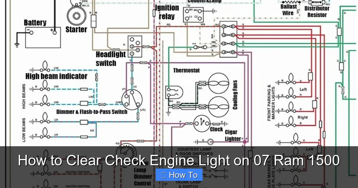 How to Clear Check Engine Light on 07 Ram 1500
